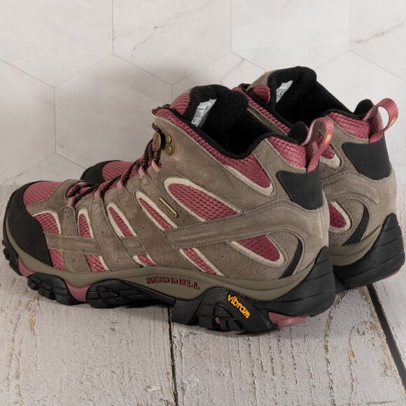 Merrell Women's Moab 2 Mid Wp Boulder Blush Boulder/Blush Size 12 M - Picture 4 of 15